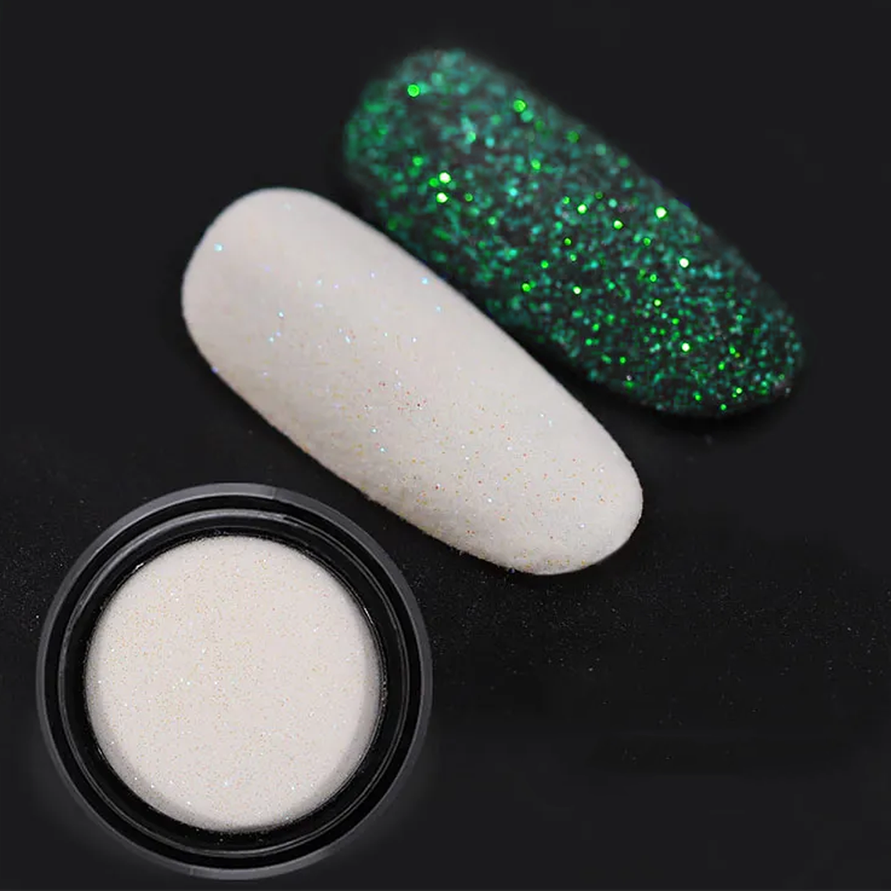 Блискітки для дизайну Luxe Glitters No1, смарагдовий хамелеон