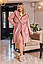 Велюровий халат на запах жіночий Великого розміру, Велюровий халат Батал Фреза, фото 4