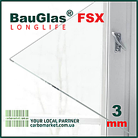 Монолітний полікарбонат 2050Х4100Х3 мм BauGlas FSX Longlife 2UV прозорий Сербія