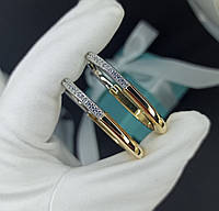 Серьги Tiffany LOCK 4.5 см с камнями топ