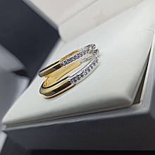 Сережки Tiffany LOCK 3 см з камінчиками топ