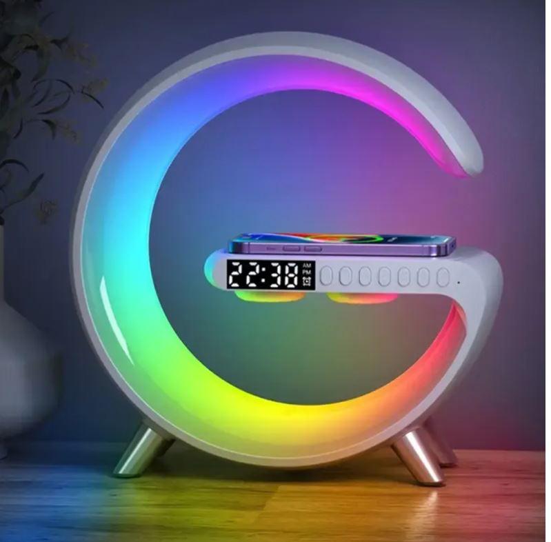 Світильник Будильник із Bluetooth-динаміком домашня звукова панель 15 В зарядний пристрій RGB40