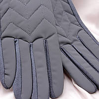 Зимние теплые сенсорные перчатки, Прошитые Плащевка + кашемир, Манжет + рубчик, Женские перчатки топ