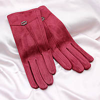 Женские перчатки кашемир, Красные теплые перчатки, Зимние теплые сенсорные перчатки топ