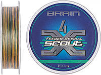 Шнур Brain Scout 4X 150m (camo) 0.08mm 4.4kg