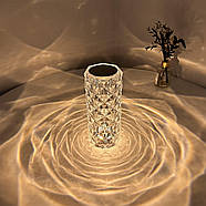 Настільний кришталевий світильник з пультом керуванням Crystal Rose Ambience Декоративна настільна лампа, фото 7