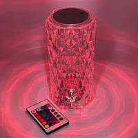 Настольный хрустальный светильник с пультом управлением Crystal Rose Ambience Декоративная настольная лампа