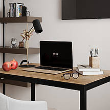 Письмовий стіл Brevity Loft mid 90*67 см Дуб крафт золотий/Чорний метал ТМ ARTinHEAD, фото 4
