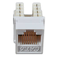 EPNew 6KTVM-U0WH Модуль KeyStone RJ45 UTP, кат. 6, 110, Slim, W 16.6 мм, белый