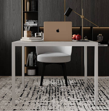 Письмовий стіл Brevity Loft mid 90*67 см Ательє світлий/Білий метал ТМ ARTinHEAD, фото 3
