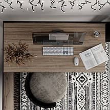 Письмовий стіл Brevity Loft standart 140*67см Дуб вінтаж оксид/Чорний метал ТМ ARTinHEAD, фото 4