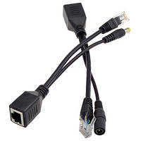 Сплиттер PoE для CCTV камер, 2шт, Ethernet 5.5x2.1мм