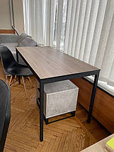 Письмовий стіл Brevity Loft standart 140*67см Дуб вінтаж оксид/Чорний метал ТМ ARTinHEAD, фото 6