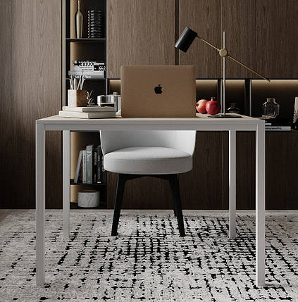 Письмовий стіл Brevity Loft mid 90*67 см Дуб сонома/Білий метал ТМ ARTinHEAD, фото 3