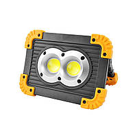 LED Прожектор светодиодный поисковый фонарь Police L802-20W-2COB+1W, ЗУ micro USB с Power Bank