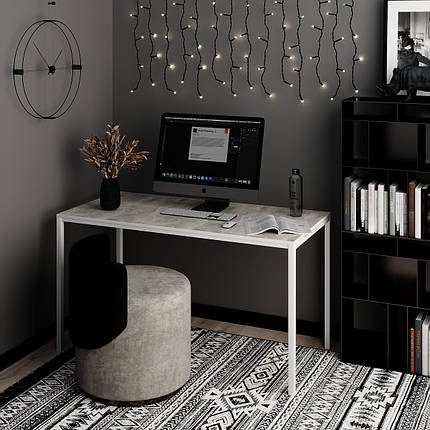 Письмовий стіл Brevity Loft standart 140*67см Ательє світлий/Білий метал ТМ ARTinHEAD, фото 3