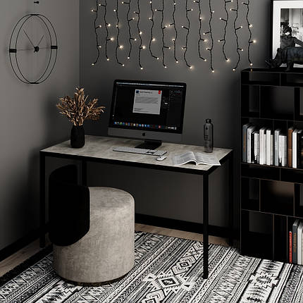Письмовий стіл Brevity Loft standart 140*67см Ательє світлий/ чорний ТМ ARTinHEAD, фото 3