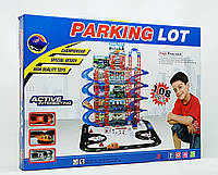 Детский набор Парковка для машинок (0908-32), 108 деталей. Машинки, вертолет, дорожные знаки