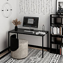 Письмовий стіл Brevity Loft standart 140*67см Графіт/Чорний метал ТМ ARTinHEAD, фото 3