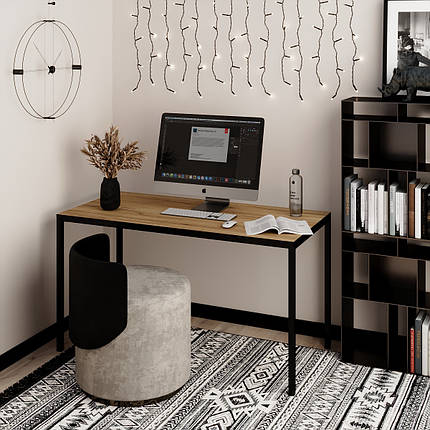 Письмовий стіл Brevity Loft standart 140*67см Дуб крафт золотий/Чорний ТМ ARTinHEAD, фото 3