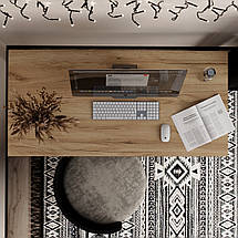 Письмовий стіл Brevity Loft standart 140*67см Дуб крафт золотий/Чорний ТМ ARTinHEAD, фото 4