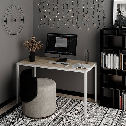 Письмовий стіл Brevity Loft standart 140*67см Дуб сонома/Білий ТМ ARTinHEAD, фото 3