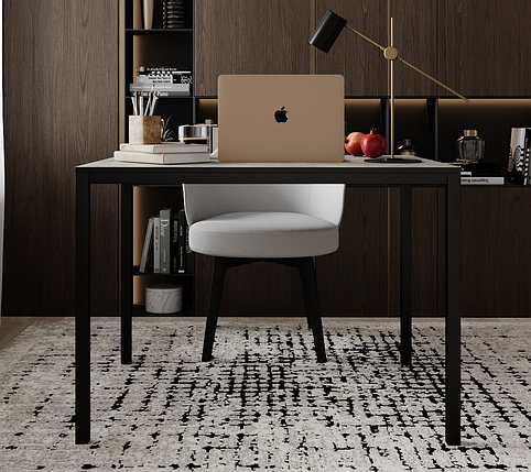 Письмовий стіл Brevity Loft mid 90*67 см Ательє світлий/Чорний метал ТМ ARTinHEAD, фото 3