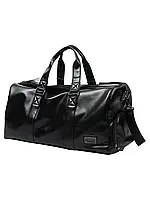 Чоловіча сумка з відділом для взуття з шкіри PU, чорний колір ( код: IBM025B )