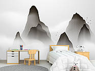 Фотошпалери для декору спальні, кухні, залу "Гори в тумані",самоклеюча плівка Oracal, фото 4