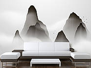 Фотошпалери для декору спальні, кухні, залу "Гори в тумані",самоклеюча плівка Oracal, фото 9