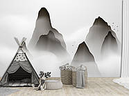 Фотошпалери для декору спальні, кухні, залу "Гори в тумані",самоклеюча плівка Oracal, фото 7