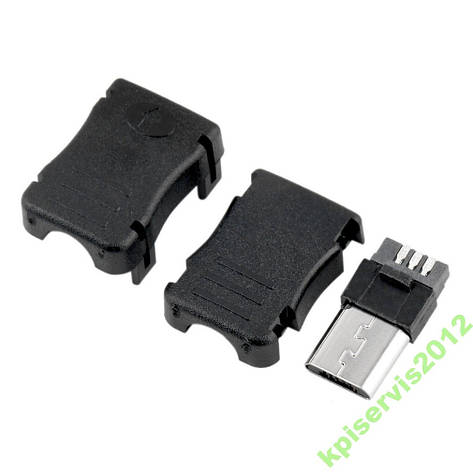 Штекер micro USB, розбірний, 5pin, фото 1