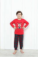 Пижама для мальчика подростка Олень с новогодним подарком Nicoletta Family look Merry Christmas 89948