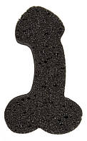 Смішна губка для ванни у формі пеніса Sponge Willy Black, 19 см
