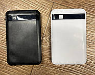 Універсальний повербанк чорний та білий, акумулятор для телефону, фото 2