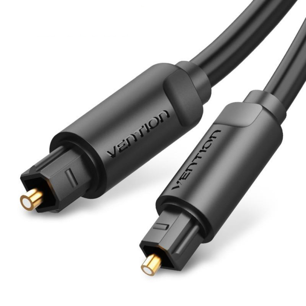 Кабель оптичний Toslink S/PDIF мультимедійний аудіо Vention Optical Fiber Audio Cable (2 м). Black