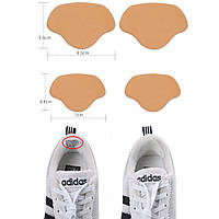 Специальные вкладки наклейки телесные для восстановления задника обуви из кожи ПУ набор 2 пары (4шт)