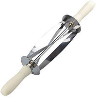 Скалка - нож для нарезки круассанов Empire 48 см Белый/Хром