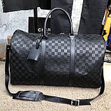 Дорожня Сумка ручна поклажа чорна, Keepall Damier Infini, фото 3