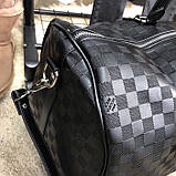 Дорожня Сумка ручна поклажа чорна, Keepall Damier Infini, фото 5