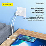 Мережевий зарядний пристрій Foneng EU50 PD35W Fast Charger (2USBх3A) White (EU50-CH), фото 2