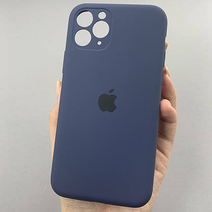 Чохол для Apple iPhone 11 Pro матовий кейс із закритою камерою чохол на телефон айфон 11 про темно-синій o5h, фото 1