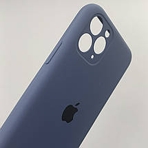 Чохол для Apple iPhone 11 Pro матовий кейс із закритою камерою чохол на телефон айфон 11 про темно-синій o5h, фото 3