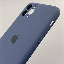 Чохол для Apple iPhone 11 Pro матовий кейс із закритою камерою чохол на телефон айфон 11 про темно-синій o5h, фото 4