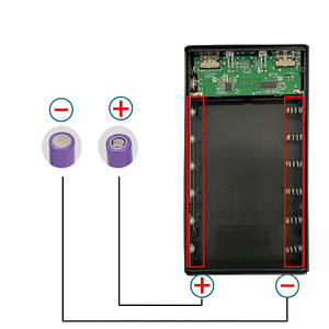 ШВИДКА ЗАРЯДКА! Корпус для Power Bank, повербанк (6 елементів 18650) PD-QC 3.0 QC 4.0 Ліхтарик! BLACK
