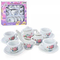 Набір іграшкового посуду чайний сервіз на 4 персони, порцеляна, 11 предметів YH5989-D466