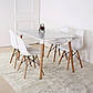 Комплект стільців для кухні та дому BRANK 4 шт Білі Навантаження 120 кг, фото 3
