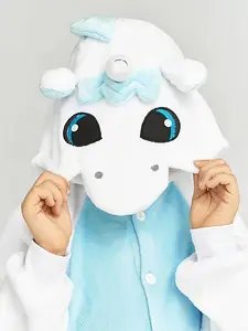 Кігурумі, Піжама Кегурумі єдиноріг блакитний, одяг для дітей і дорослих, розмір S (155-170 см) Код 00-0164