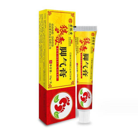 Китайський антибактеріальний крем для ніг від запаху та грибка Jinghuaitang 20 г, фото 2