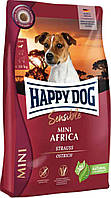 Корм для собак мелких пород с чувствительным пищеварением Happy Dog Mini Africa 4 кг